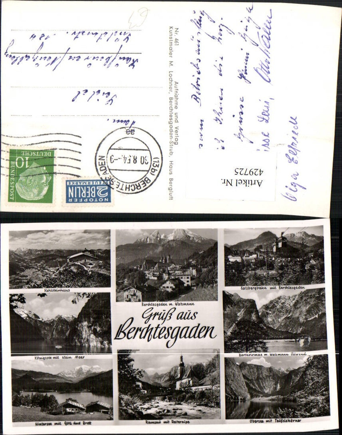 429725, Berchtesgaden Total Kehlsteinhaus Königssee Ramsau Multiview postcard