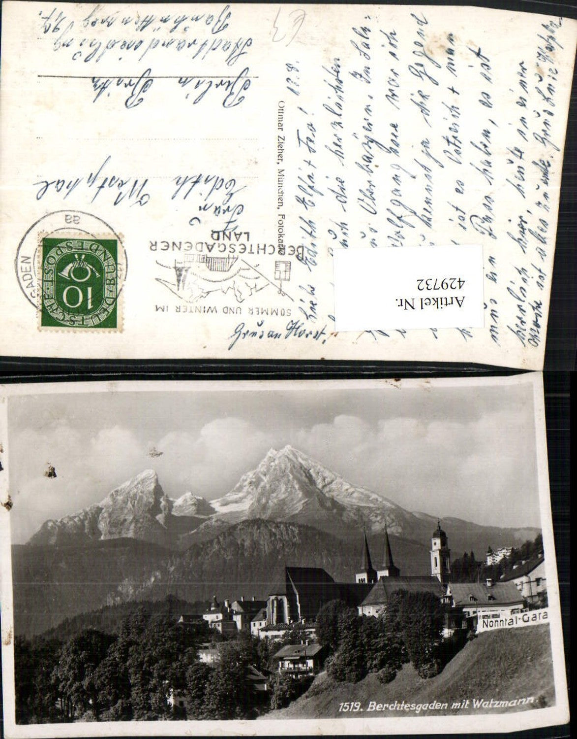 429732,Berchtesgaden Teilansicht m. Watzmann Bergkulisse