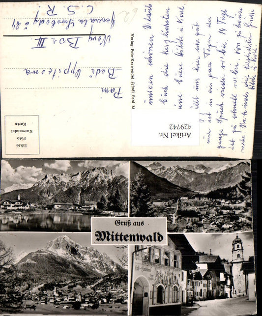 429742,Mittenwald Totale Straßenansicht Mehrbildkarte