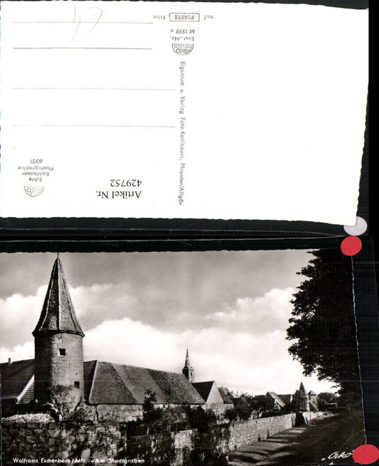 429752,Wolframs Eschenbach Teilansicht Stadtgraben Turm