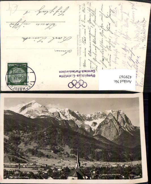 429767,Partenkirchen Teilansicht Bergkulisse