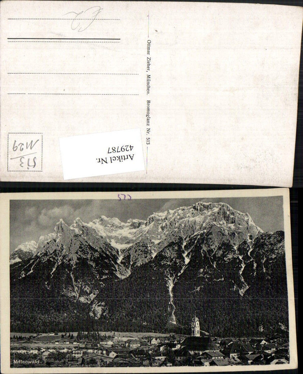 429787,Mittenwald Totale Bergkulisse