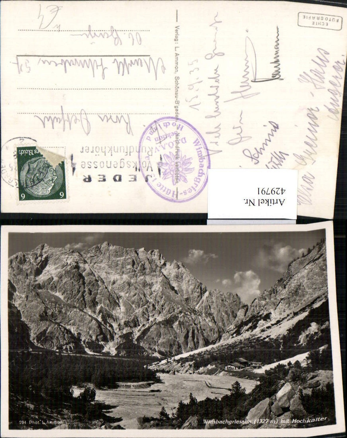 429791,Wimbachgriesalm b. Ramsau m. Hochkalter Bergkulisse