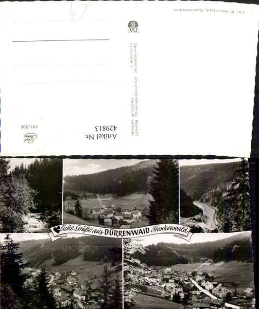 429813,Dürrenwaid im Frankenwald Totale Fluss Mehrbildkarte