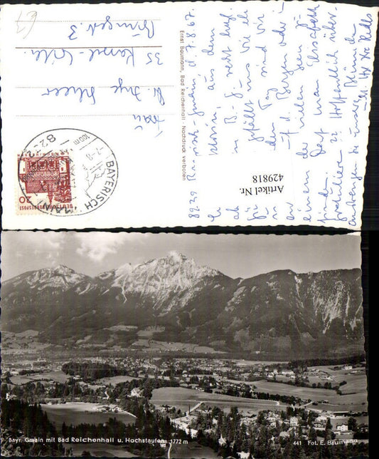 429818, Bayerisch Gmain Totale with Bad Reichenhall and Hochstaufen mountain scenery