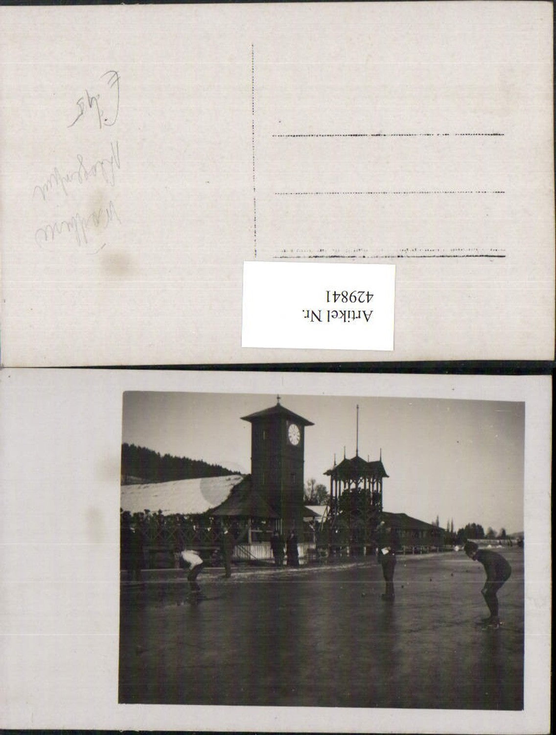 429841,Foto AK Klagenfurt am Wörthersee Eisstockschießen Stockschießen