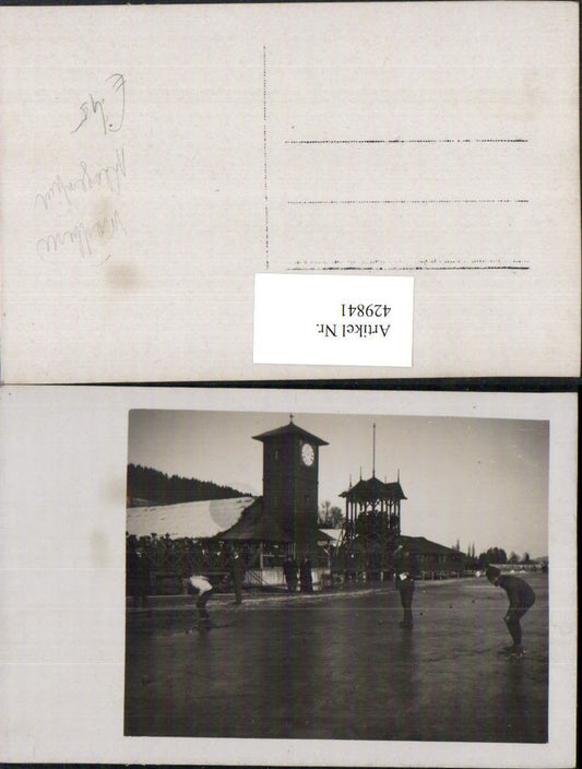 429841,Foto AK Klagenfurt am Wörthersee Eisstockschießen Stockschießen