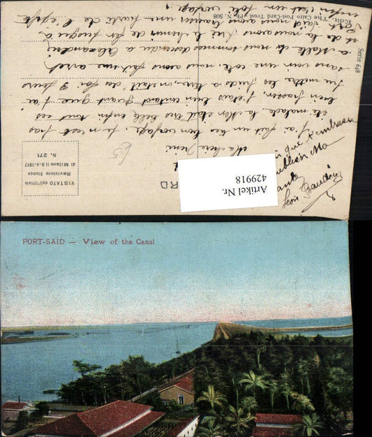 429918,Egypt Port Said View of the Canal Kanal