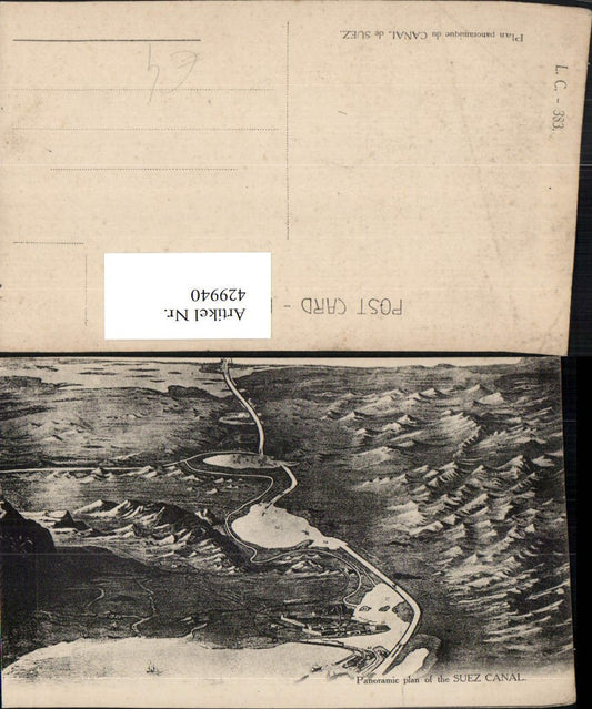 429940,Egypt Plan panoramique du Canal de Suez Totale