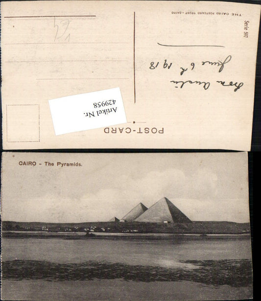 429958,Egypt Cairo Kairo Pyramids Pyramiden pub Postcard Trust 597
