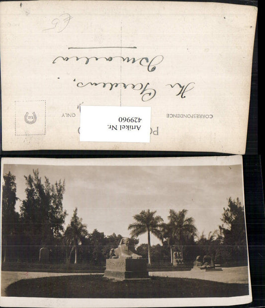 429960,Egypt Gardens Garten Sphinx Statue Palmen