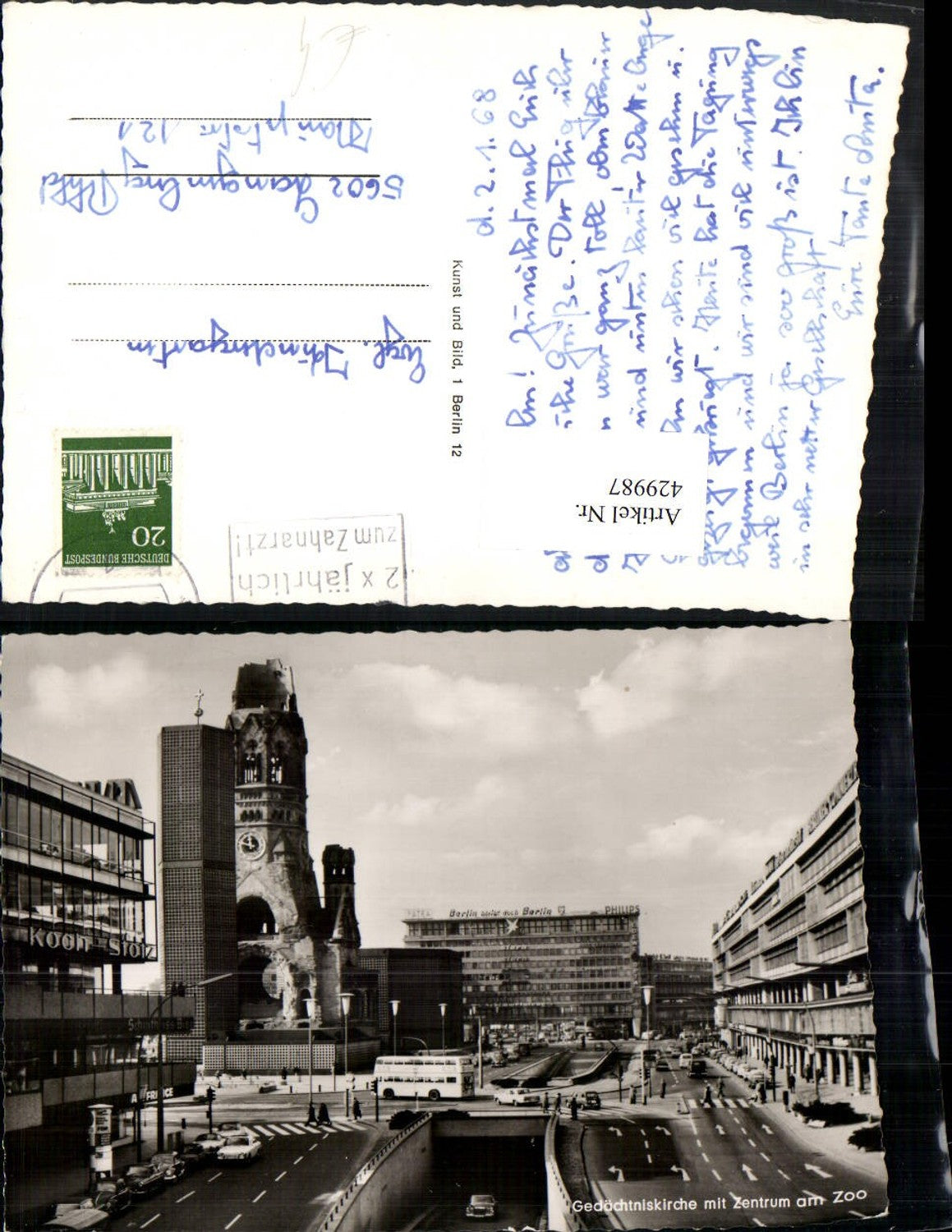 429987,Berlin Gedächtniskirche m. Zentrum am Zoo