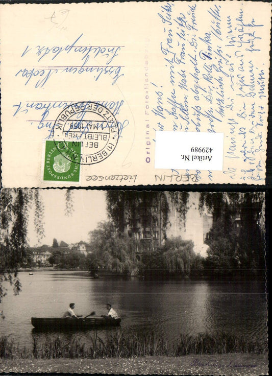 429989,Berlin Lietzensee See Partie Ruderboot Boot