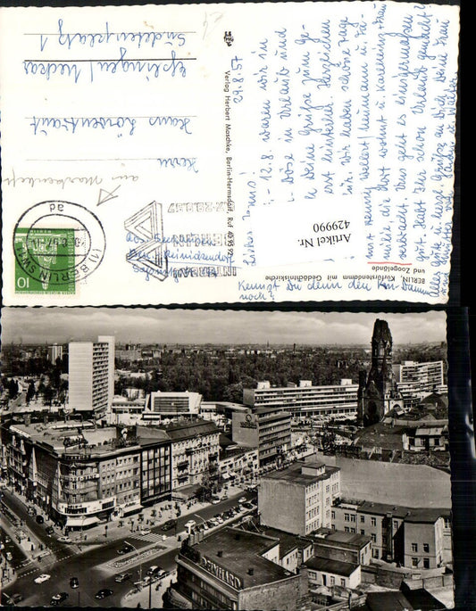 429990,Berlin Kurfürstendamm m. Gedächtniskirche u. Zoogelände