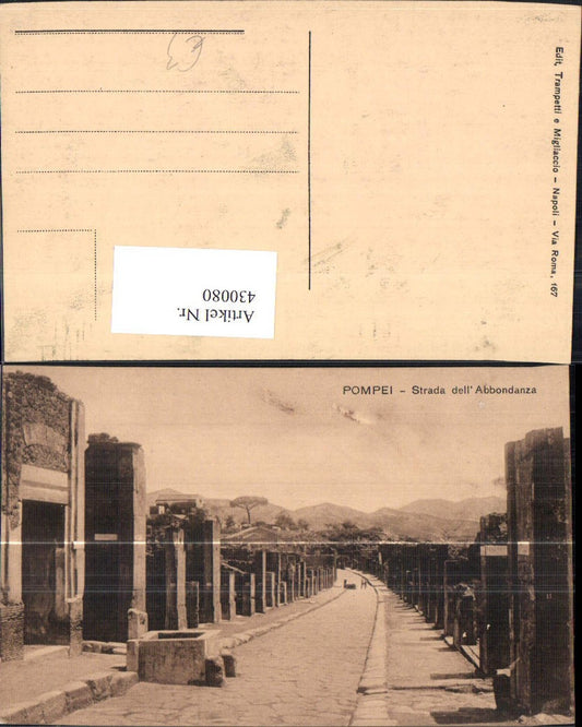 430080,Archäologie Pompei Strada dell Abbondanza Straße Ausgrabung Ruine