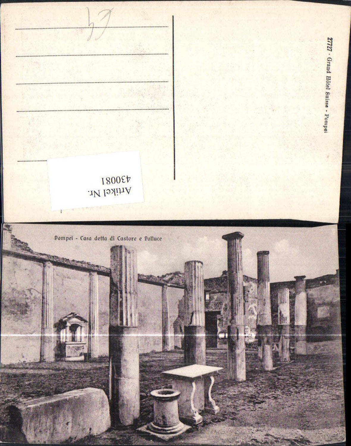 430081,Archäologie Pompei Casa detta di Castore e Polluce Ausgrabung Ruine