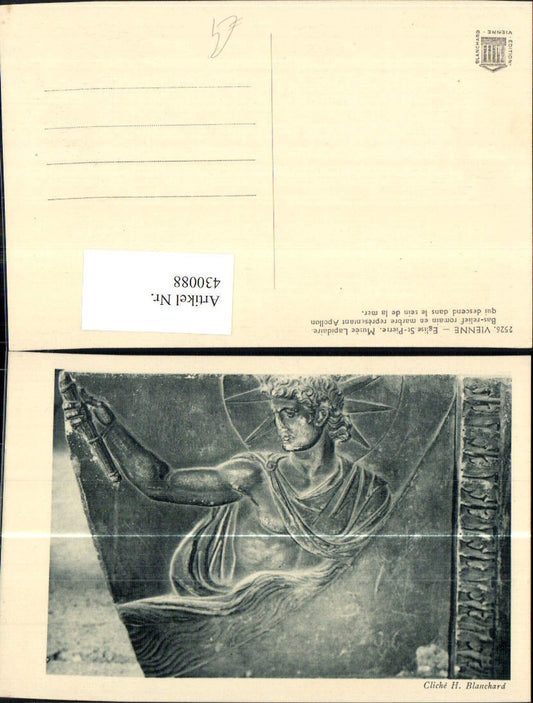 430088,Archäologie Vienne Eglise St Pierre Musee Lapidaire Bas-relief romain Apollon