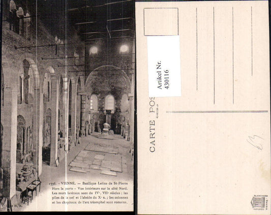 430116,Archäologie Vienne Basilique Latine de St Pierre Vue interieure sur le cote Nord