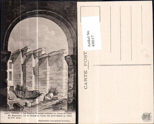 430117,Archäologie Vienne Les Escaliers Romains Forum au Palais des Empereurs Arkade