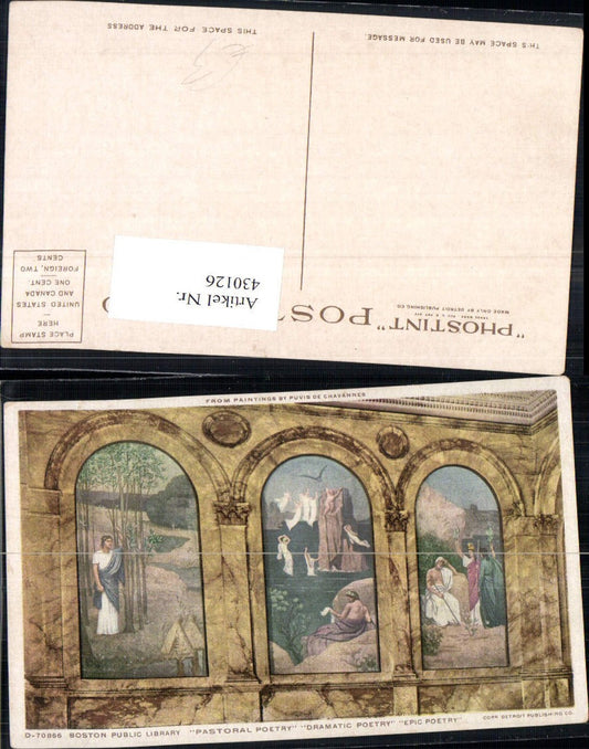 430126,Antike Boston Public Library Pastoral Poetry Dramatic Poetry Epic Poetry Gemälde