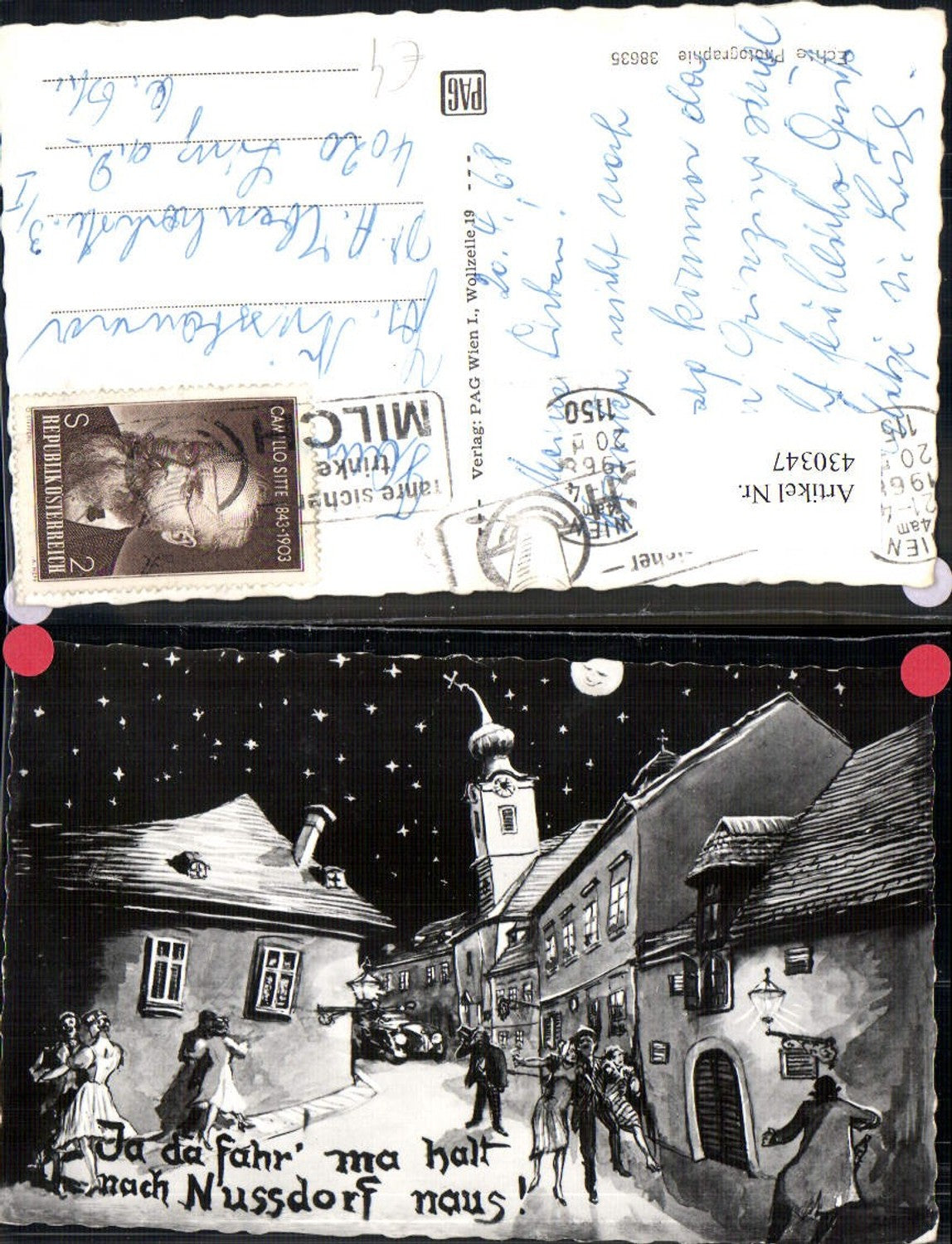 430347,Nussdorf Betrunkene i. Gasse Mondgesicht Trinkerhumor Alkohol