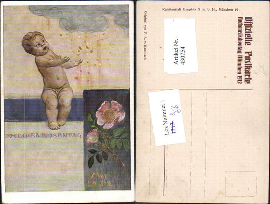 430754,Reklame F. Kaulbach Heckenrosentag Heckenröschentag München Mai 1912