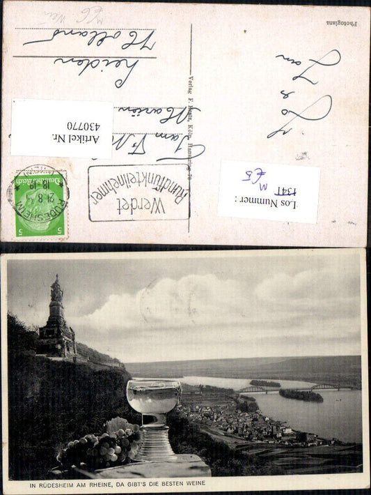 430770,Reklame Rüdesheim a. Rhein Wein Trauben