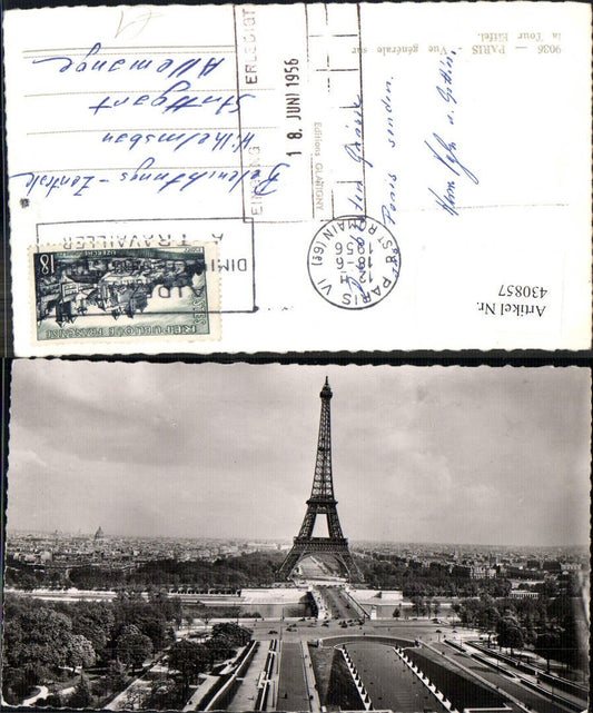 430857,Turm Paris Eiffelturm Vue generale sur la Tour Eiffel