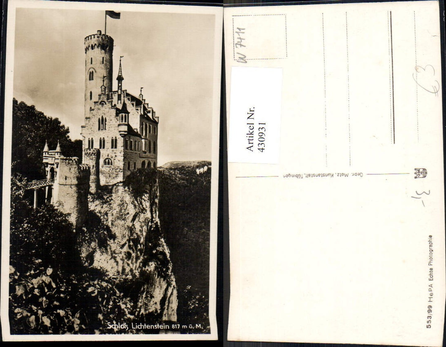 430931,Foto Ak Schloss Lichtenstein Württemberg