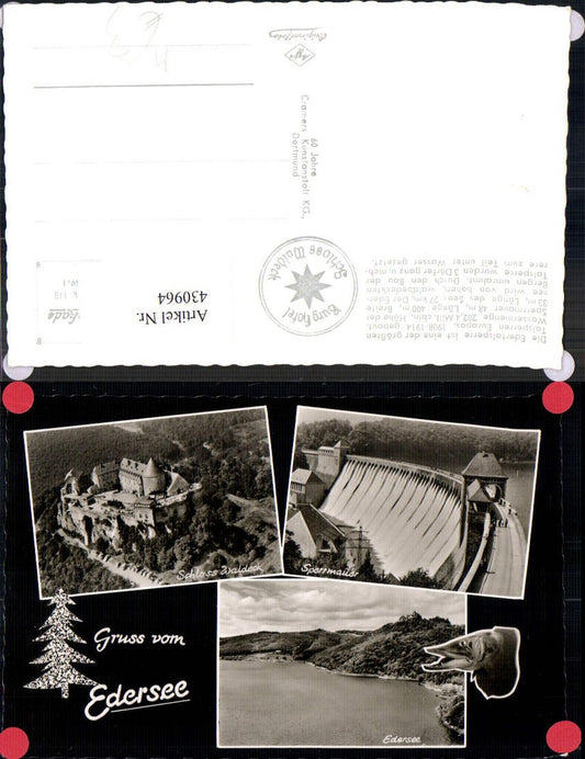 430964,Mehrbild Ak Talsperre Edertalsperre Edersee Sperrmauer Schloss Waldeck