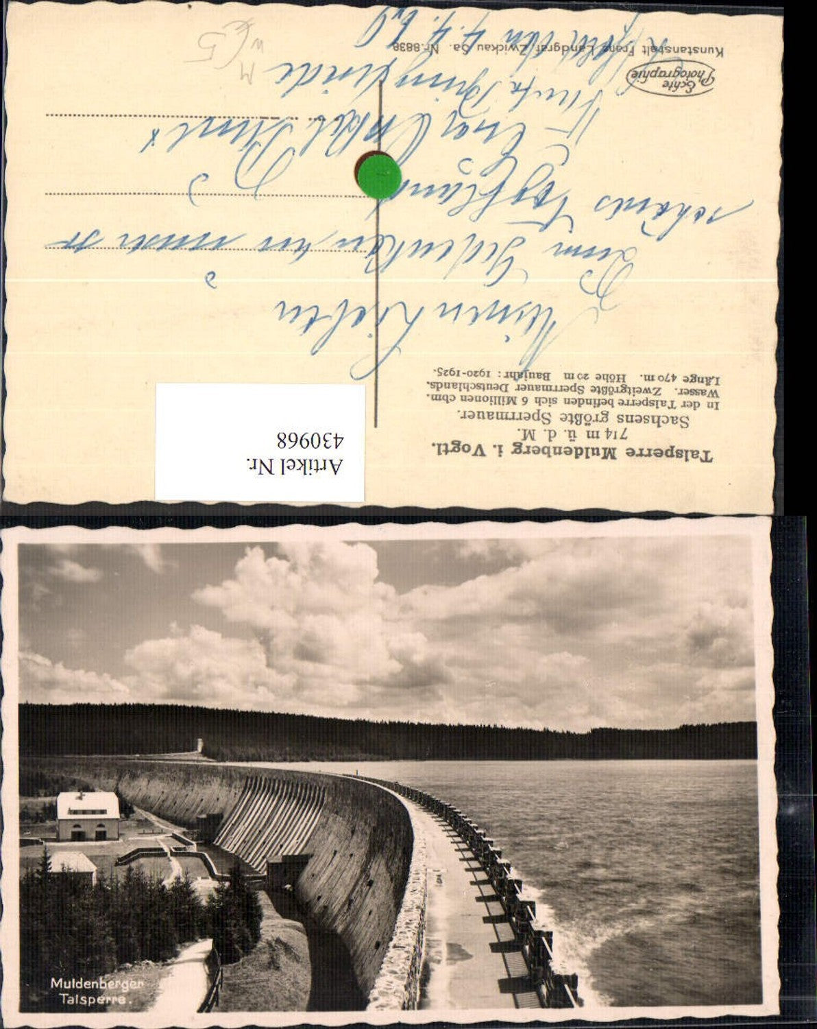 430968,Talsperre Muldenberg i. Vogtland Muldenberger Talsperre