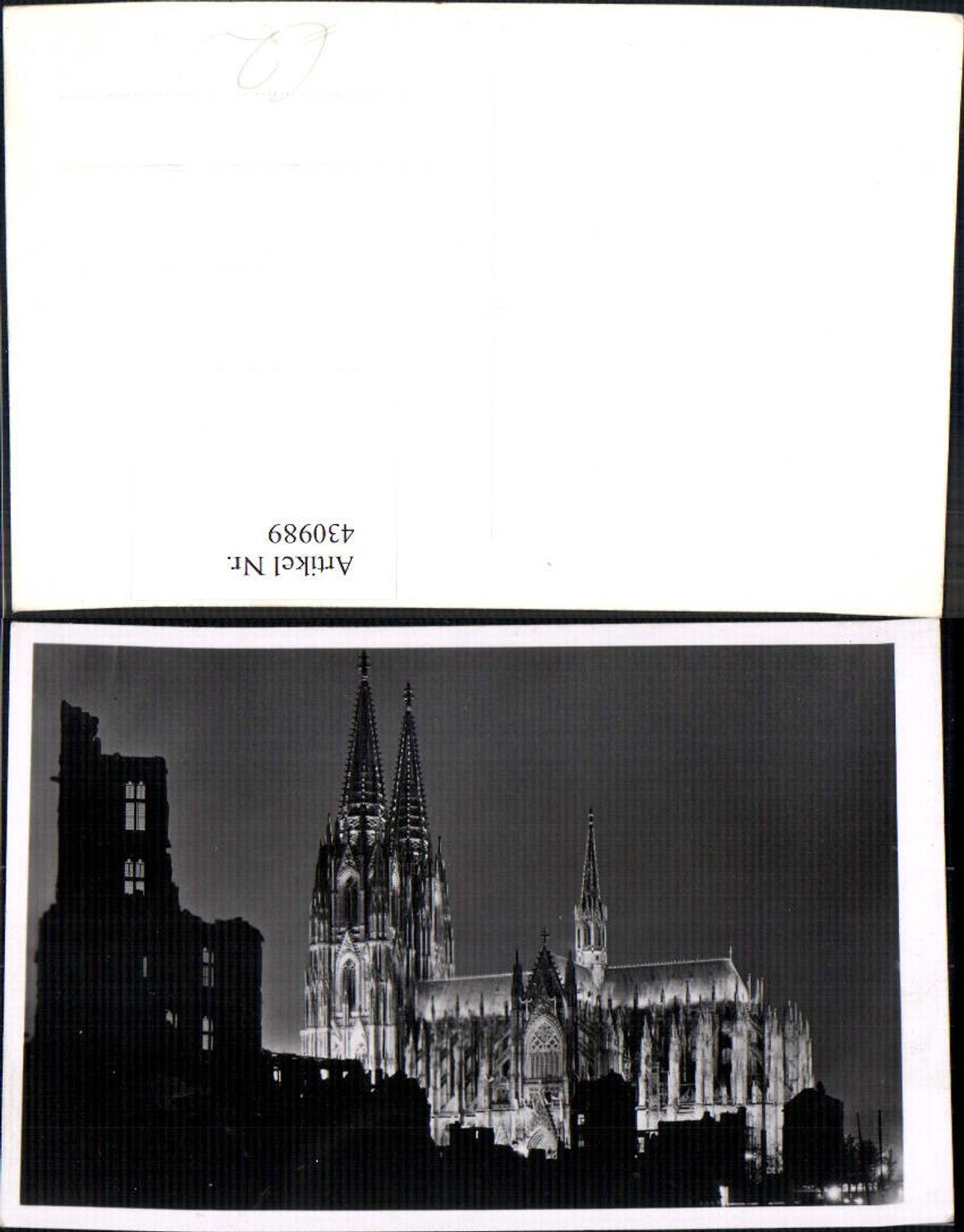 430989,Foto Ak Köln a. Rhein Dom b. Nacht beleuchtet