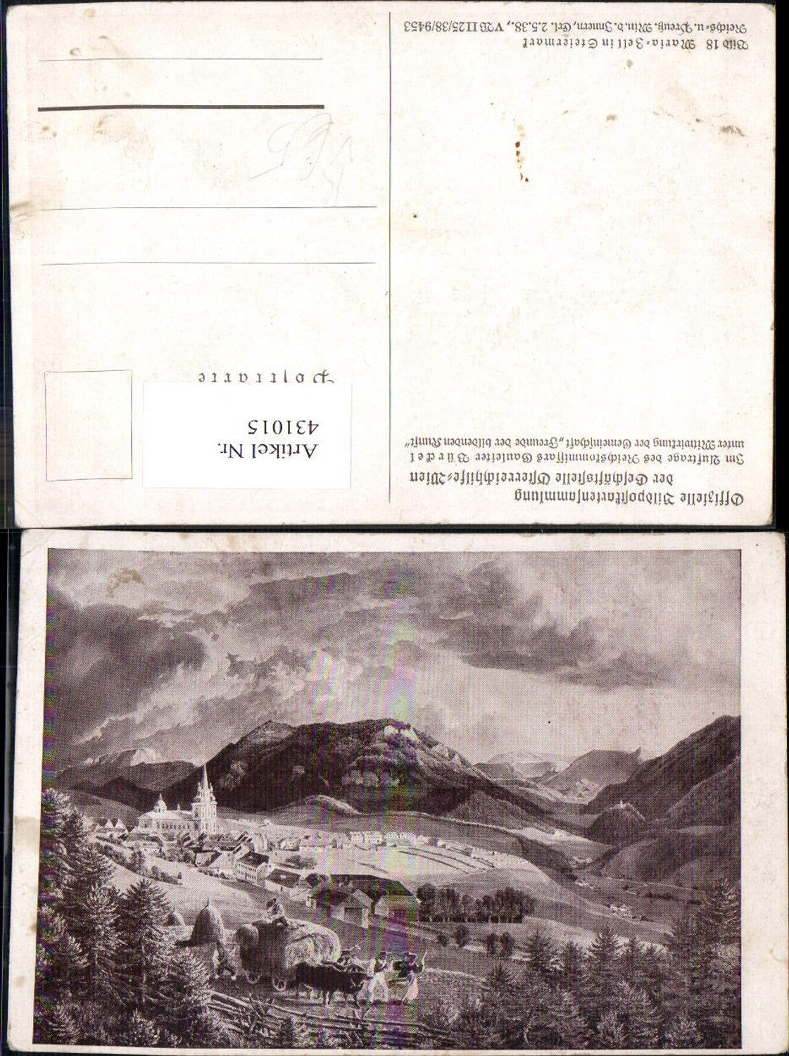 431015,Künstler Ak Off. Bildpostkartensammlung Österreichhilfe Nr. 18 Mariazell