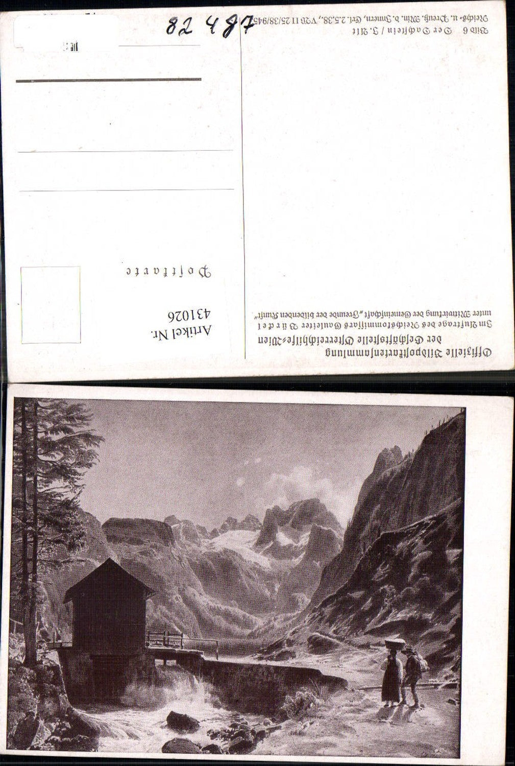 431026, Artist Ak Off. Picture postcard collection Austria Aid No. 6 J. Alt The Dachstein