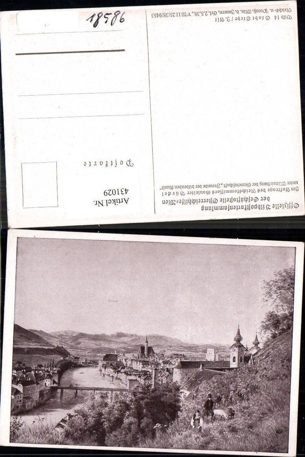 431029,Künstler Ak Off. Bildpostkartensammlung Österreichhilfe Nr. 14 J. Alt Stadt Steyr