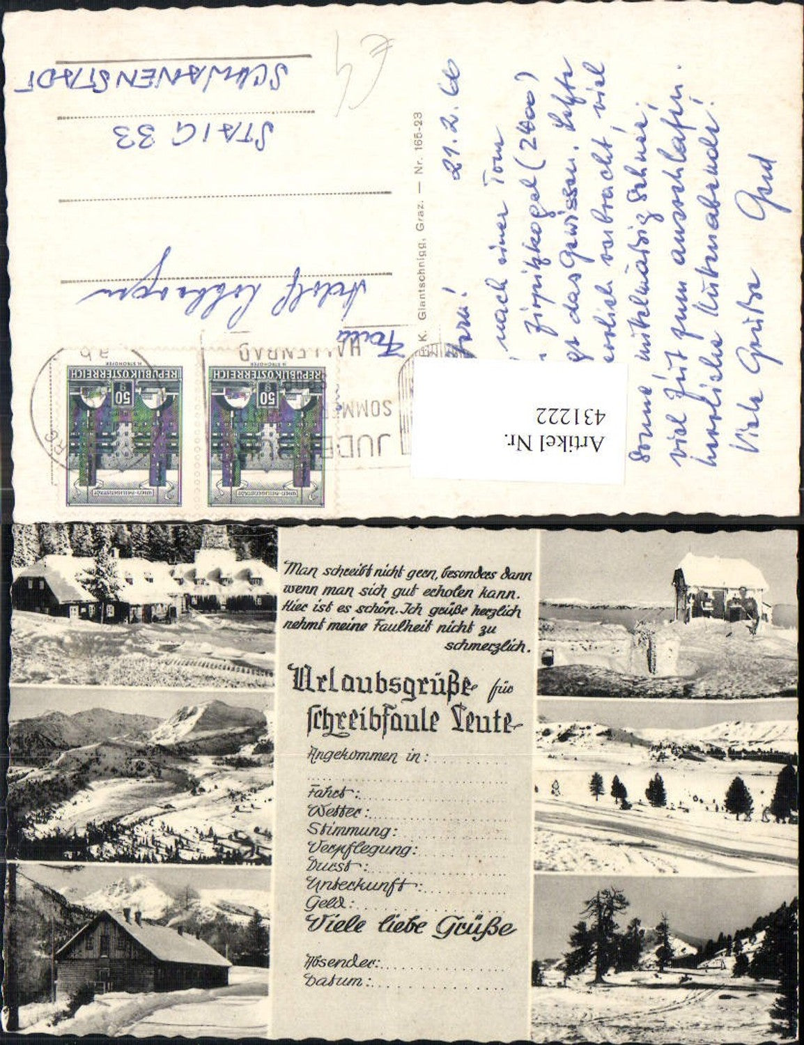 Alte Ansichtskarte – Old Postcard