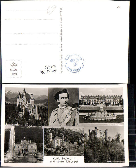 431237,Mehrbild Ak König Ludwig II u. seine Schlösser Adel Monarchie