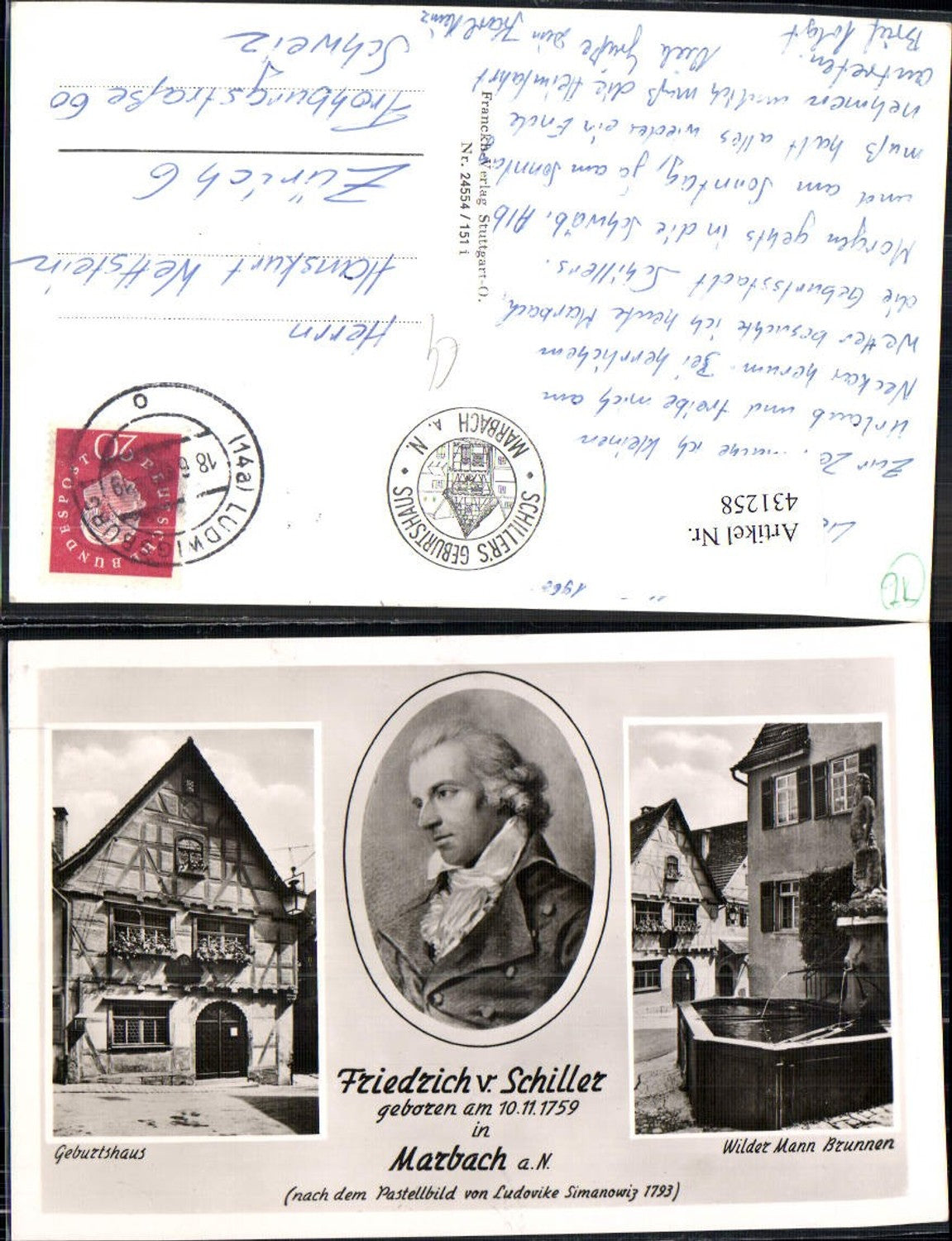 431258,Mehrbild Ak Friedrich v. Schiller Marbach Geburtshaus Kunst Wissenschaft