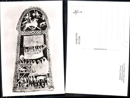 431266,Gotlands Fornsal Bildsten fran Hunninge Hunnen Antike Geschichte