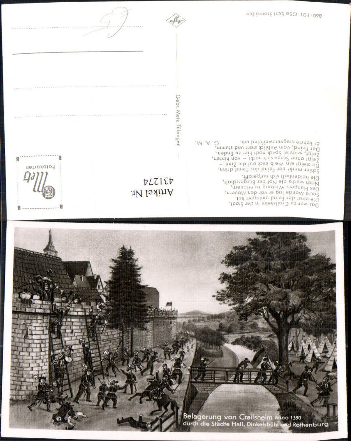 431274,Belagerung v. Crailsheim anno 1380 Mittelalter Geschichte