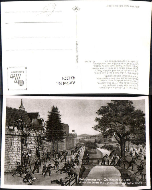 431274,Belagerung v. Crailsheim anno 1380 Mittelalter Geschichte