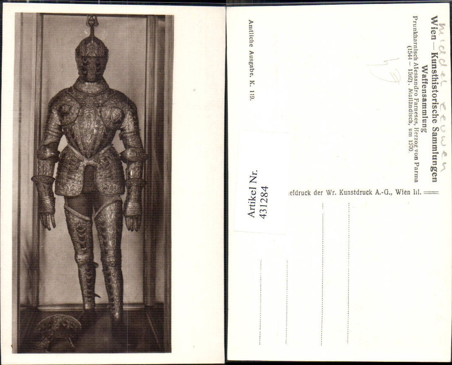 431284,Prunkharnisch Alessandro Farneses Ritter Rüstung Wien Waffensammlung Mittelalter Geschichte