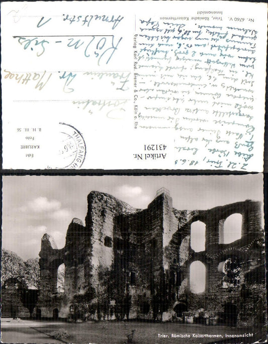 431291,Trier Römische Kaiserthermen Innenansicht Archäologie Ausgrabungen