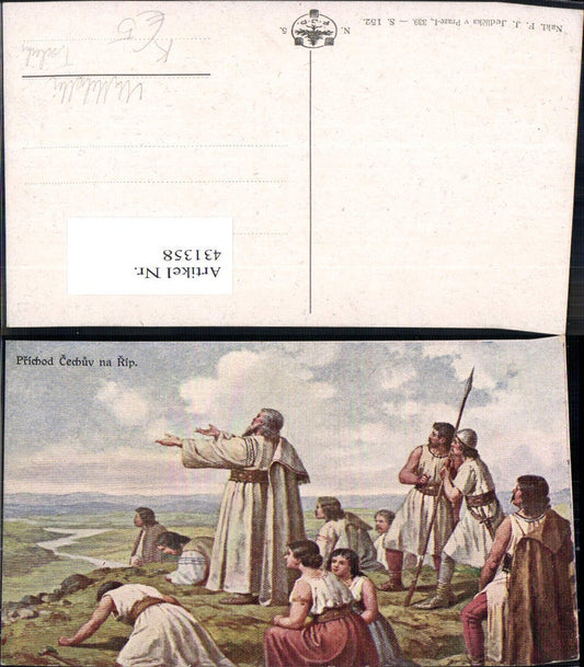 431358,Künstler Ak Prichod Cechuv na Rip Tschechische Geschichte Mittelalter