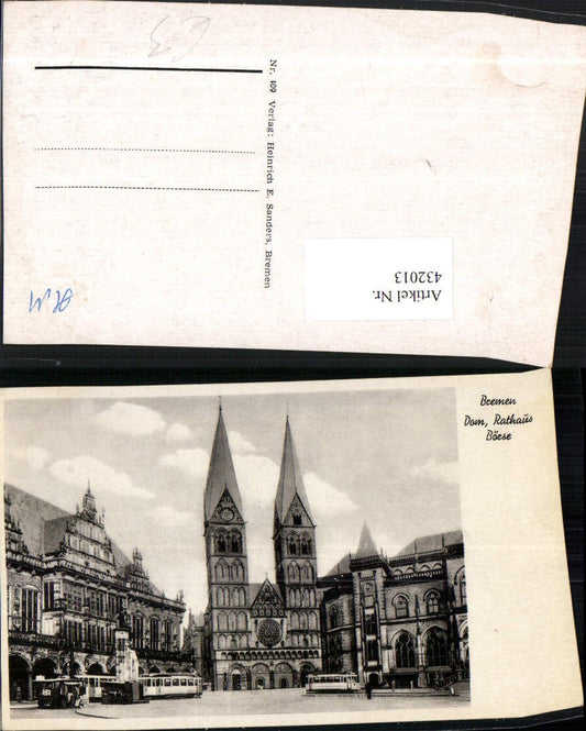 432013,Bremen Dom Kirche Rathaus Börse Straßenbahnen