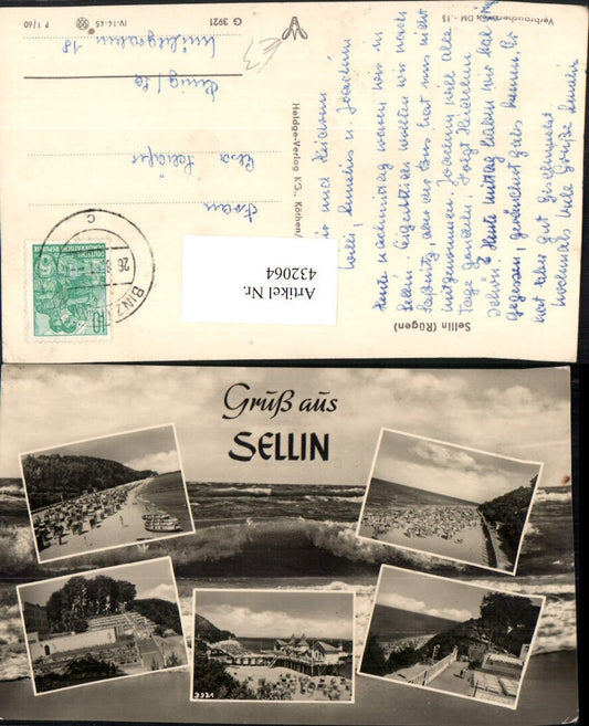 432064,Sellin auf Rügen Strand Strandleben Seebrücke Mehrbildkarte