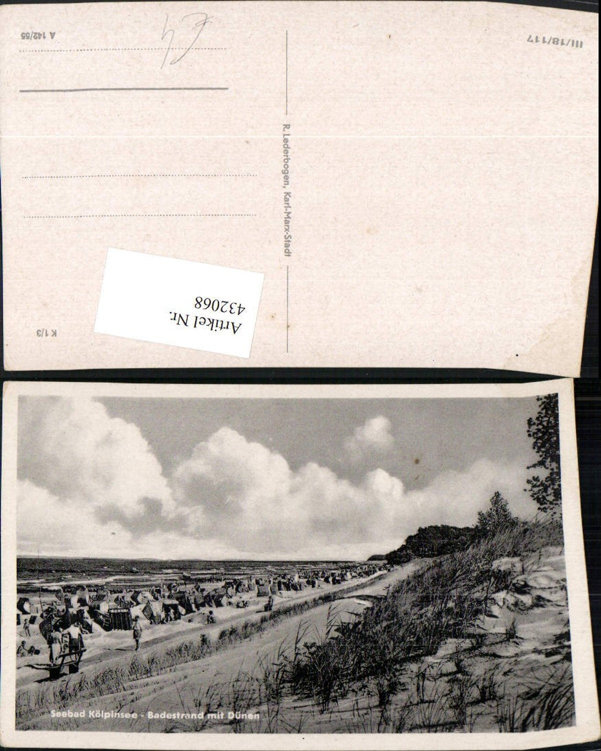 432068,Seebad Kölpinsee Badestrand Strandleben m. Dünen