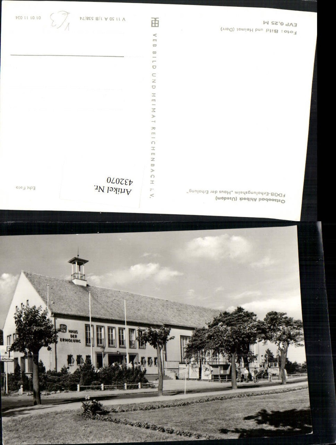 432070,Ostseebad Ahlbeck auf Usedom Erholungsheim pub VEB