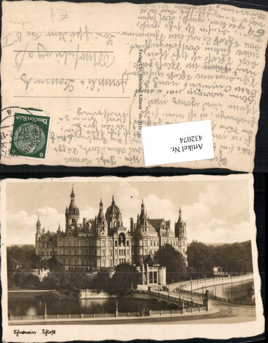 432074,Schwerin Schloss Brücke
