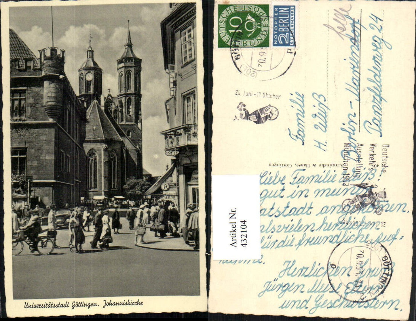 432104,Göttingen Johanniskirche Kirche Straßenansicht